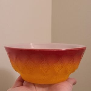 Anchor Hocking Fire King Ombre Orange & Red  Bowl